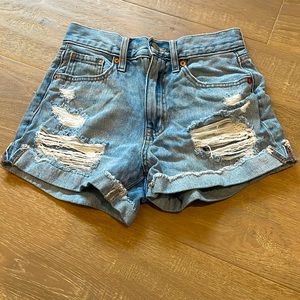 Aeropostale blue jean mom shorts size 0